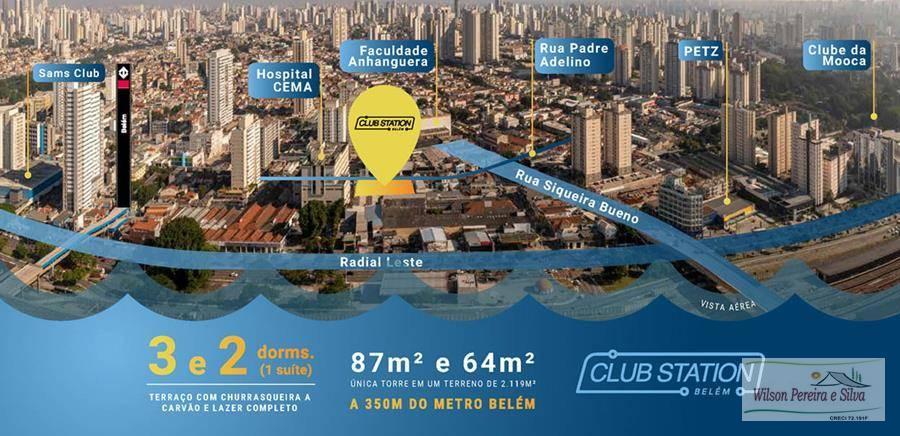 Club Station Belém / 64 e 87m² / Melhor Preço $ AQUI - Record Imóveis